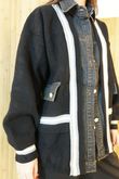 Greenwich Village Knit Bomber Jacket Black Denim /11=